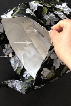 Women Green Gardenia Jacquard Nylon Satchel Handbag