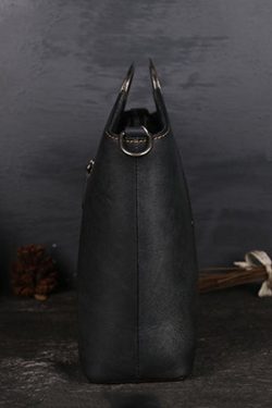Women Grey Jacquard Calf Leather Tote Handbag