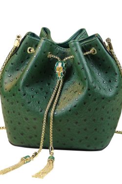 Women Large Capacity Drawstring Versatile Chain Messenger Bag