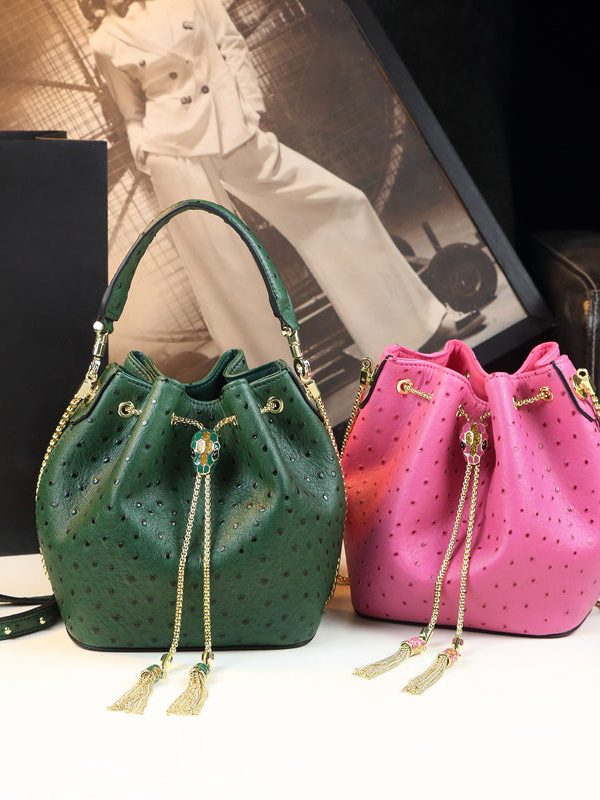 Women Large Capacity Drawstring Versatile Chain Messenger Bag