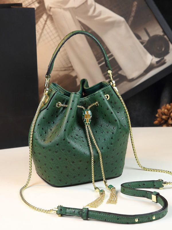 Women Large Capacity Drawstring Versatile Chain Messenger Bag