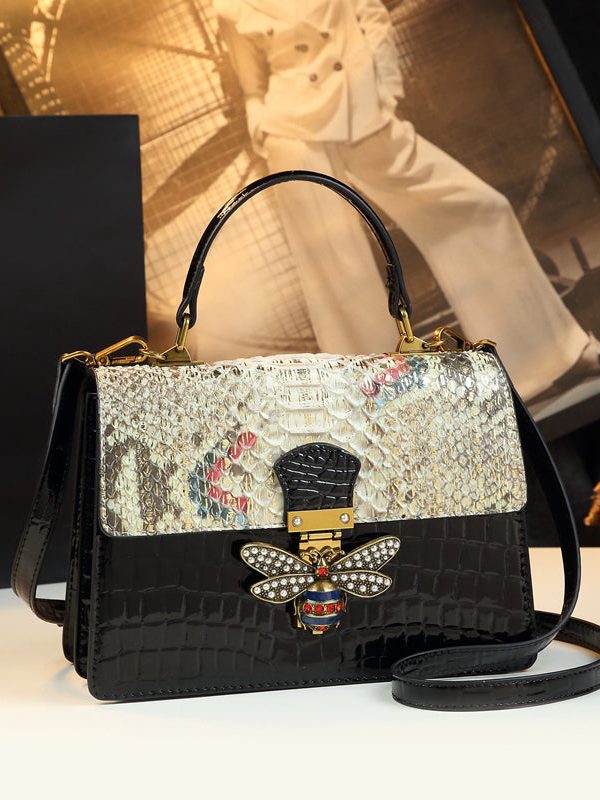 Women Mulberry Butterfly Zircon Versatile Satchel Handbag