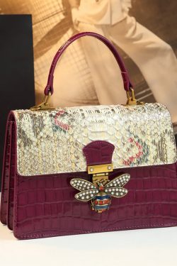 Women Mulberry Butterfly Zircon Versatile Satchel Handbag