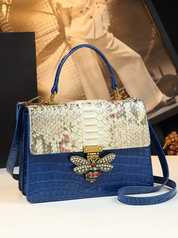 Women Mulberry Butterfly Zircon Versatile Satchel Handbag