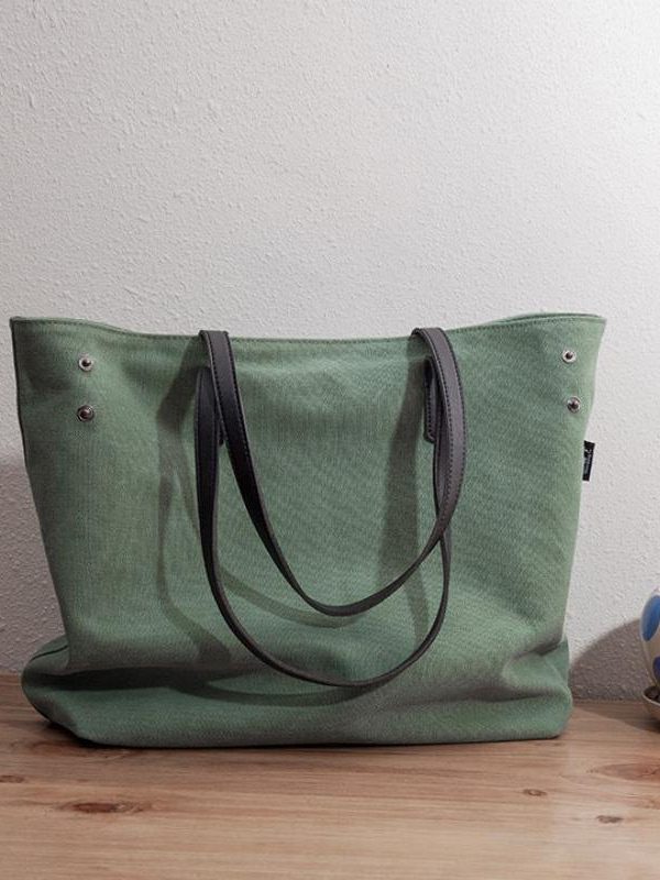 Women new Sweets Literary Pure Color Canvas Shoulder Bag