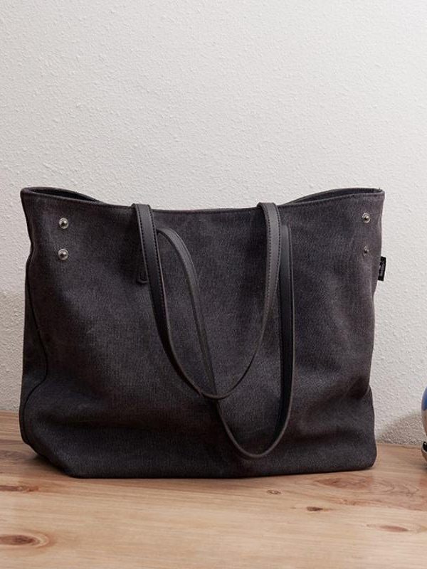Women new Sweets Literary Pure Color Canvas Shoulder Bag