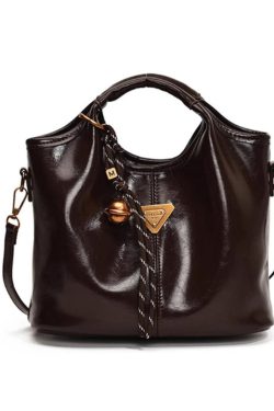 Women Red Patchwork Versatile Faux Leather Messenger Bag