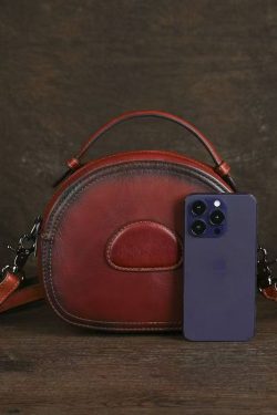 Women Red Solid Durable Calf Leather Versatile Messenger Bag