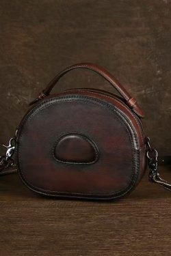 Women Red Solid Durable Calf Leather Versatile Messenger Bag
