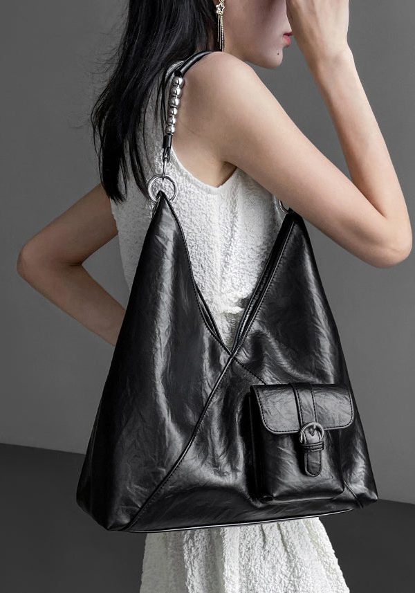 Women Silver Durable Large Capacity Faux Leather Satchel Handbag