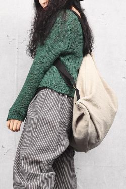 Women's cloth bag, multiple backs, shoulder bag, simple backpack, beige variety bag