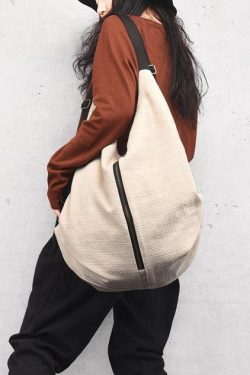 Women's cloth bag, multiple backs, shoulder bag, simple backpack, beige variety bag