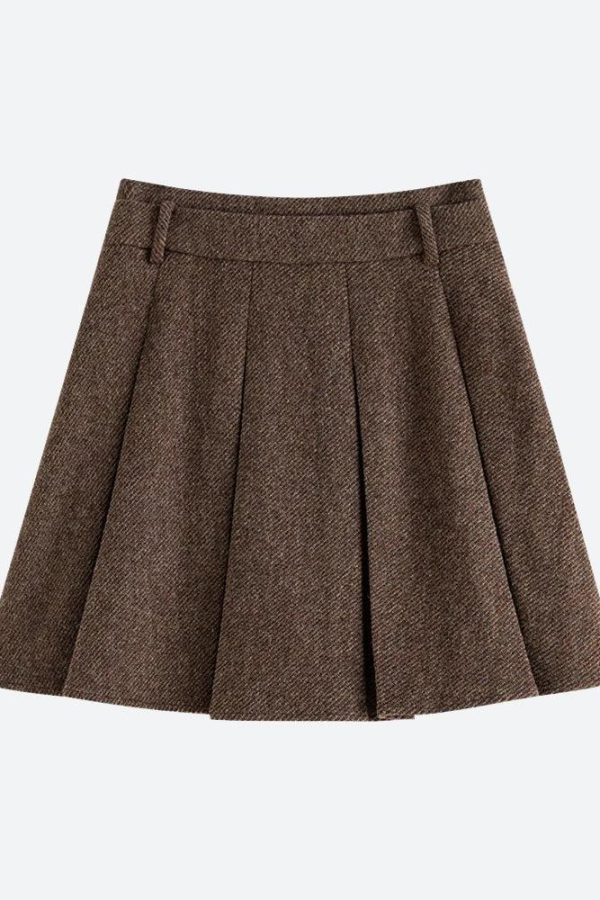 Wool Blazer Jacket & Mini Skirt Two Piece Set