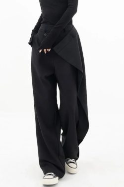 Wrap Front Wide Leg Pants
