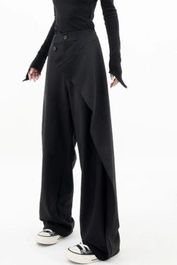 Wrap Front Wide Leg Pants
