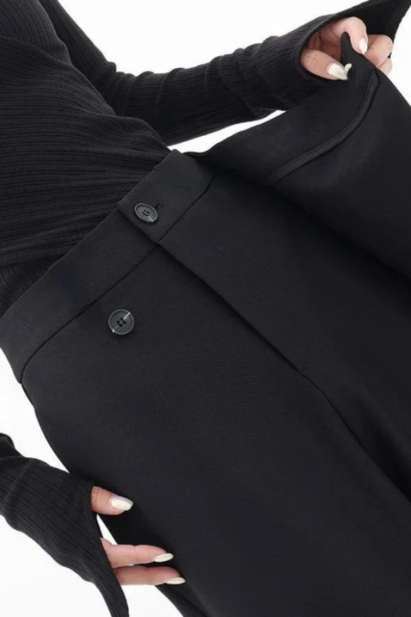 Wrap Front Wide Leg Pants