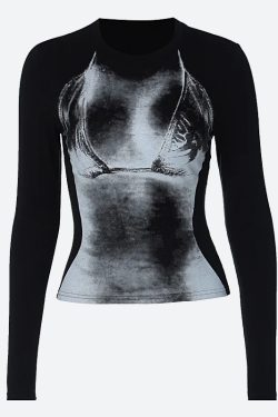 Y2K 3D Body Print Top