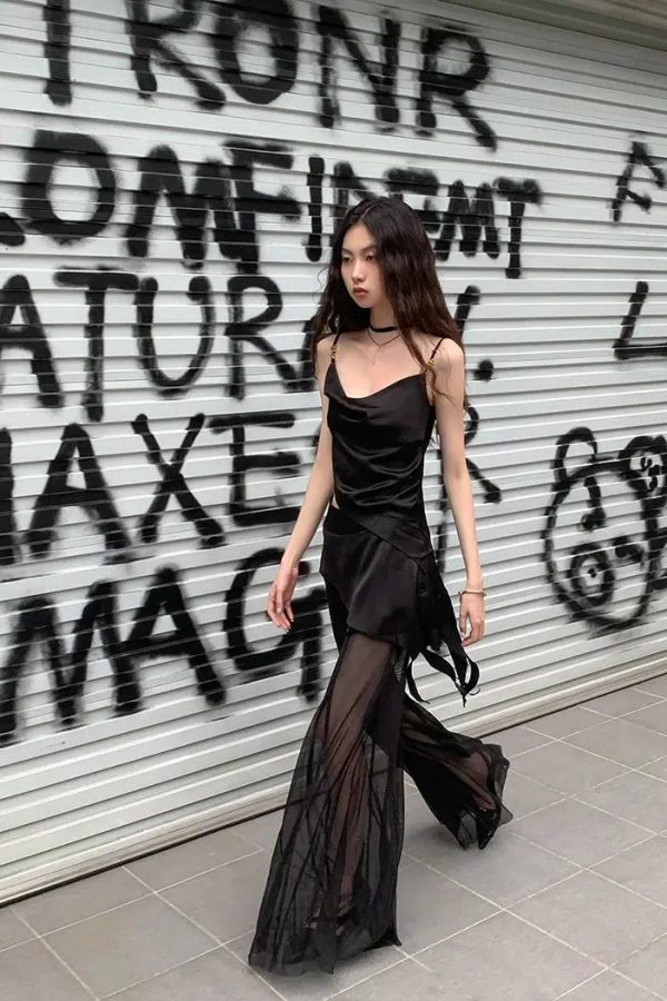 Y2K Asymmetric Top & Skirt Pants Two Piece Set