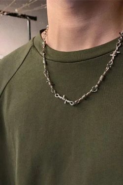 Y2K Barbed Wire Necklace