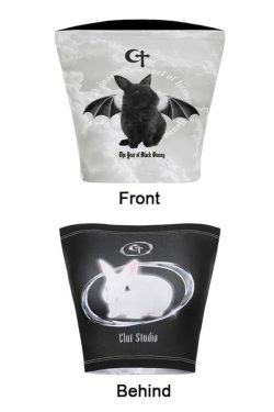 Y2K Bat Rabbit Tube Top