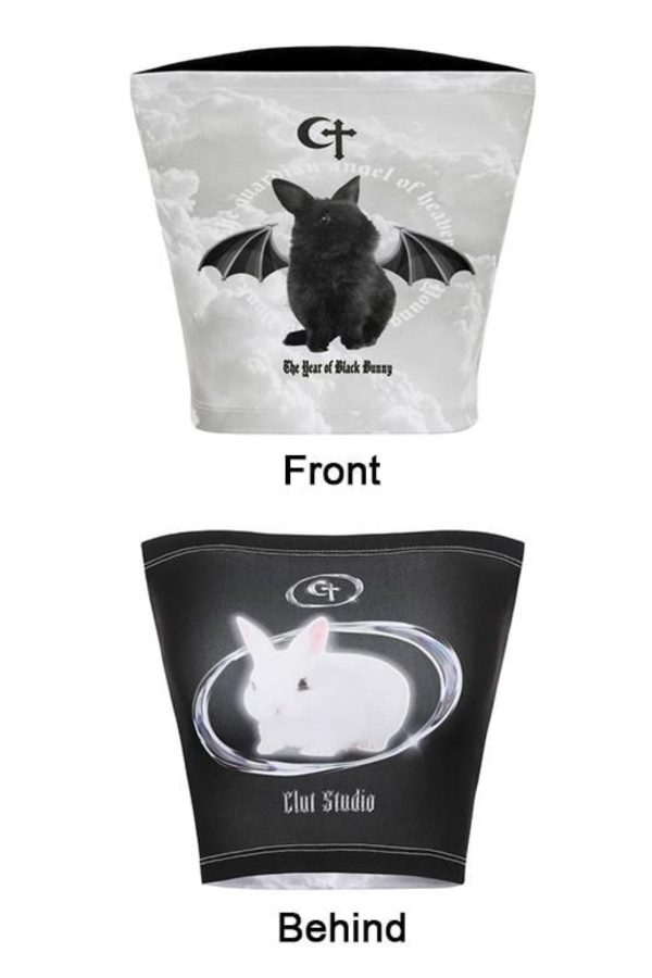 Y2K Bat Rabbit Tube Top