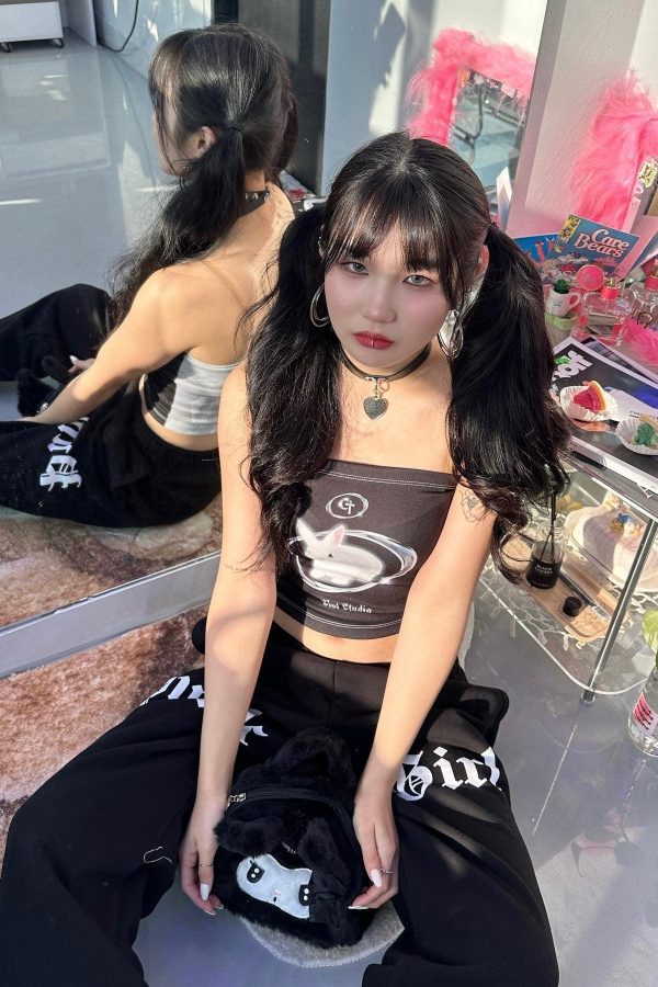 Y2K Bat Rabbit Tube Top