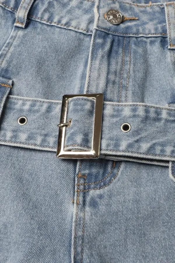 Y2K Belted Cut Out Jeans