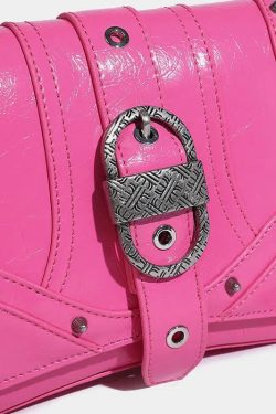 Y2K Candy Belted Baguette Bag