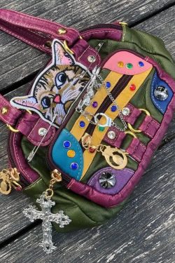 Y2K Cat Embroidered Bag