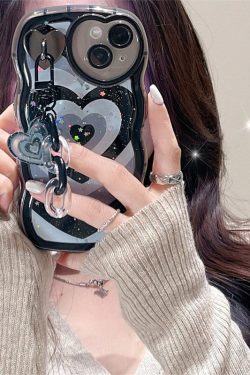 Y2k Chain and Heart iPhone Case
