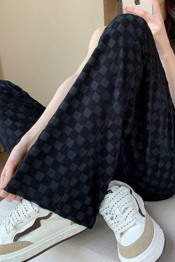 Y2K Checkered Sweatpants
