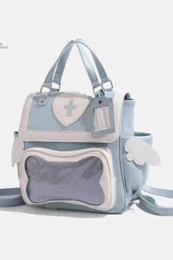 Y2K Clear Ita Backpack Kawaii Lolita Transparent Doll Display Bag