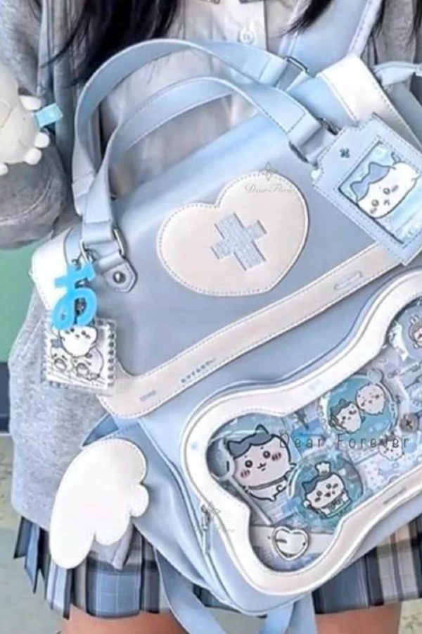 Y2K Clear Ita Backpack Kawaii Lolita Transparent Doll Display Bag