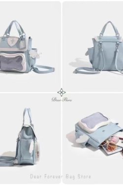Y2K Clear Ita Backpack Kawaii Lolita Transparent Doll Display Bag