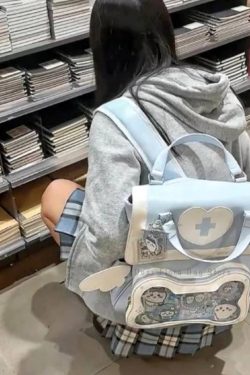 Y2K Clear Ita Backpack Kawaii Lolita Transparent Doll Display Bag