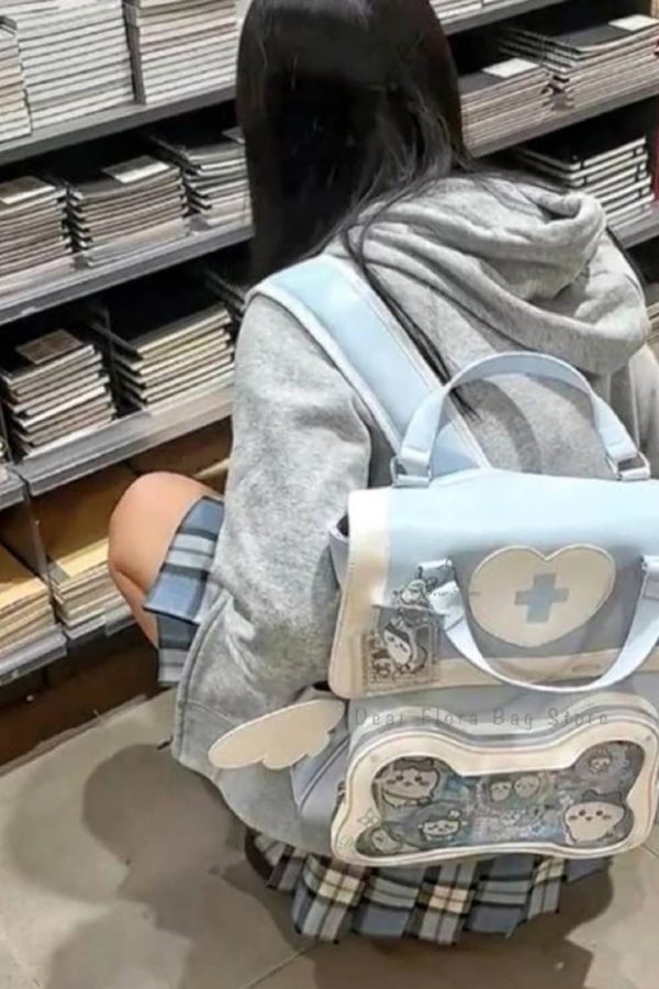 Y2K Clear Ita Backpack Kawaii Lolita Transparent Doll Display Bag
