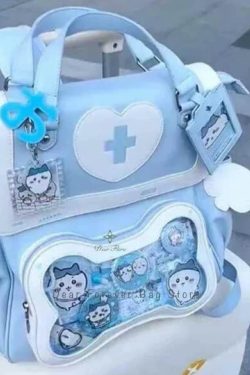 Y2K Clear Ita Backpack Kawaii Lolita Transparent Doll Display Bag