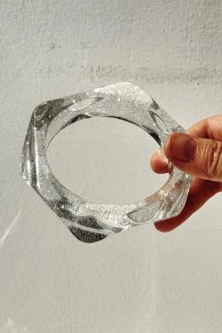 Y2K Clear Resin Bracelet