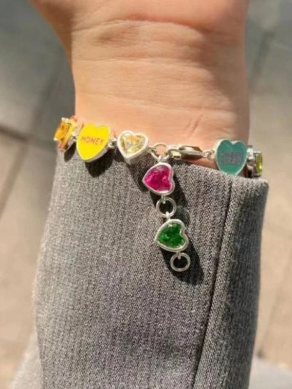 Y2K Colorful Heart Bracelet