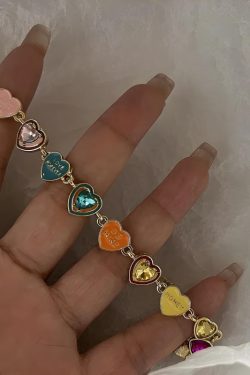 Y2K Colorful Heart Bracelet