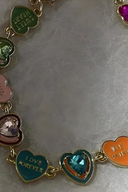 Y2K Colorful Heart Bracelet