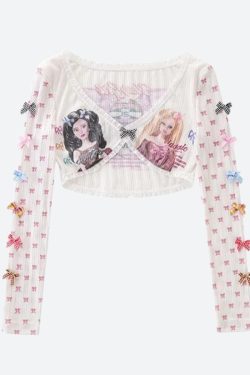 Y2K Coquette Barbie Crop Top