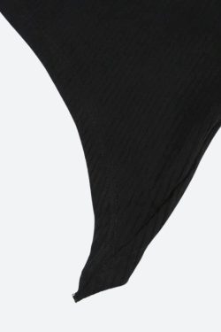 Y2K Corduroy Asymmetric Crop Top