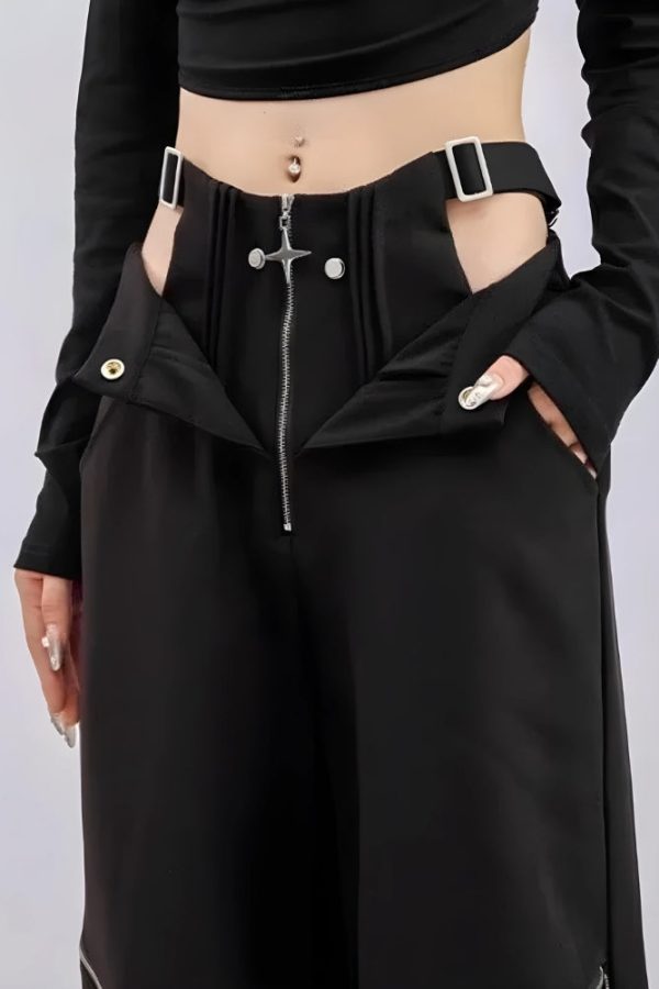 Y2K Cut Out Waist Pants