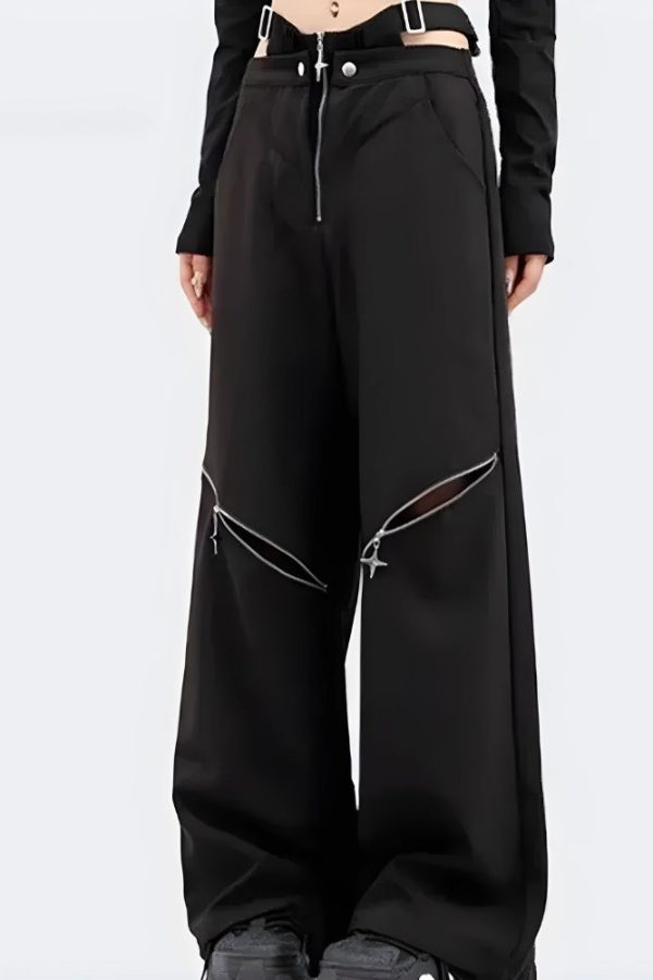 Y2K Cut Out Waist Pants