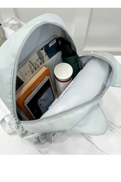 Y2K Cute Cat Ita Backpack Transparent Kawaii Harajuku School Bag DIY Display Student Rucksack