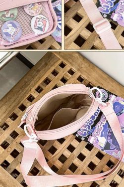 Y2K Cute Cat Ita Shoulder Bag Kawaii Transparent Crossbody DIY Display Mini Handbag