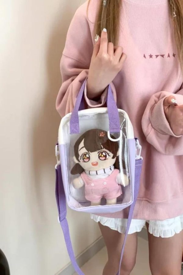 Y2K Doll Ita Bag Transparent Pocket Shoulder & Crossbody Purse