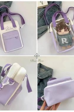 Y2K Doll Ita Bag Transparent Pocket Shoulder & Crossbody Purse