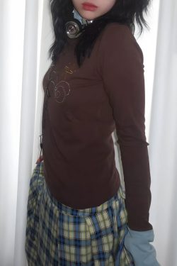 Y2K Dolphin Turtleneck Top